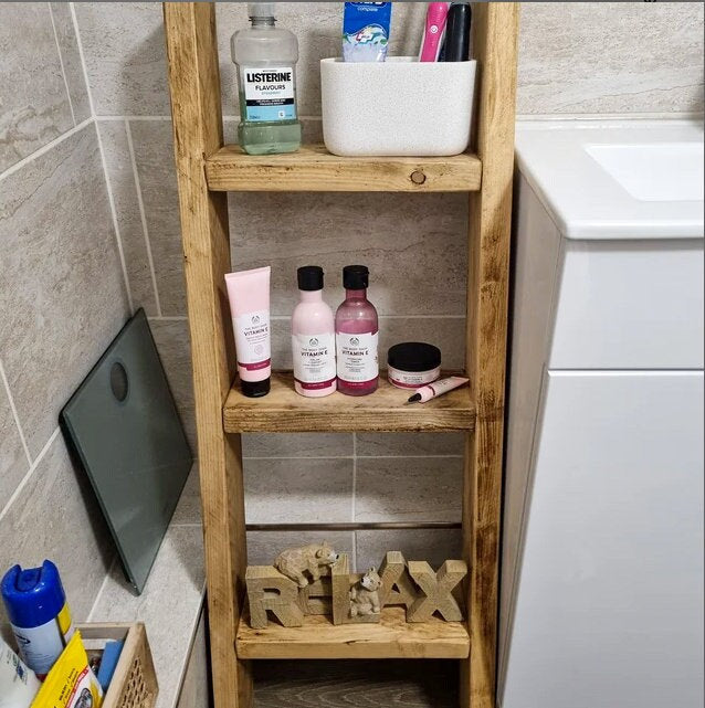 Rustic Ladder Shelf