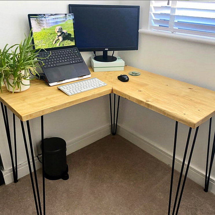 HOLKHAM - Corner Hairpin Desk