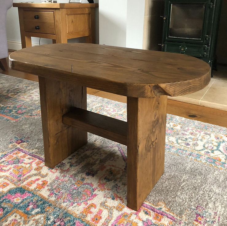 HOLT - Rustic oval coffee table