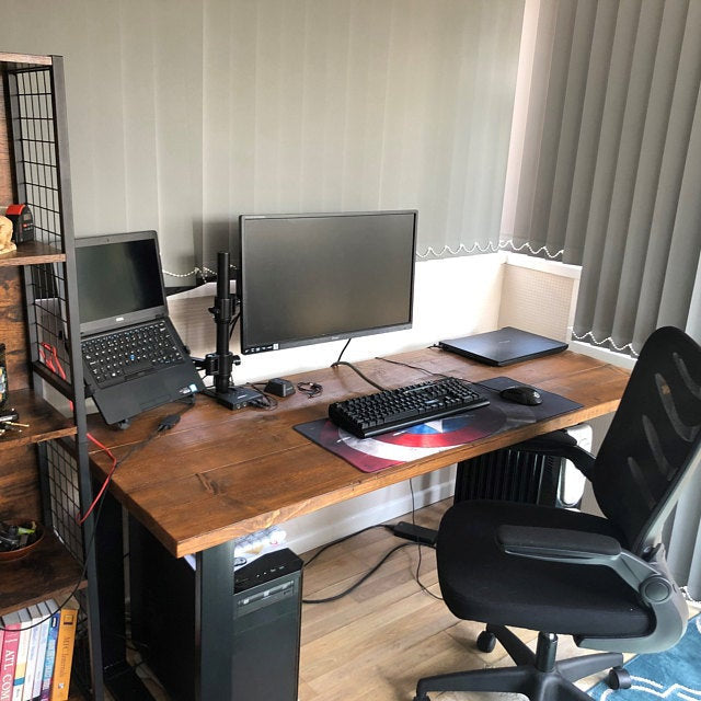 HENLOW - Industrial square leg desk