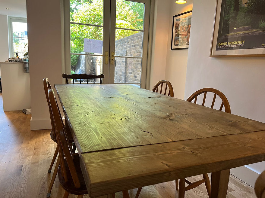 SANDRINGHAM - Wood Extendable Farmhouse Dining Table