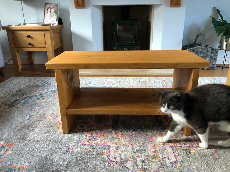 STEPHEN - Rustic Wood Coffee TableSTEPHEN - Rustic Wood Coffee Table