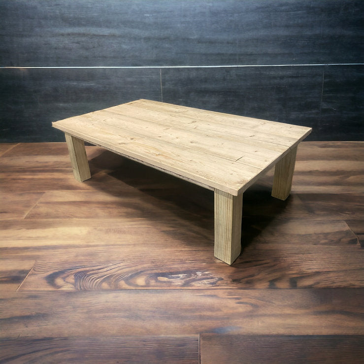 WALSINGHAM Rustic Coffee Table with Chunky Wooden Legs