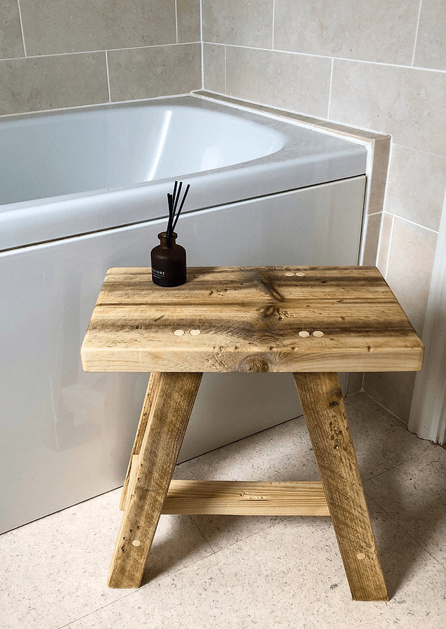 WIVETON - Rustic Stool / Side table