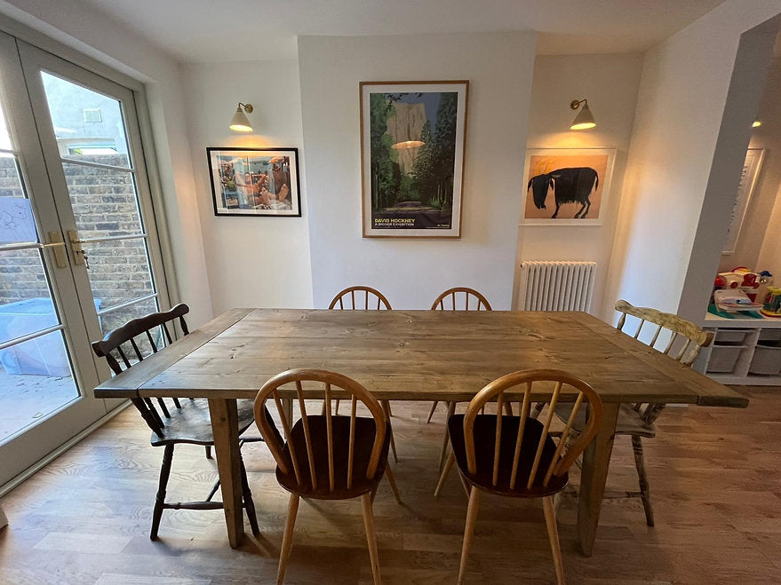 SANDRINGHAM - Wood Extendable Farmhouse Dining Table