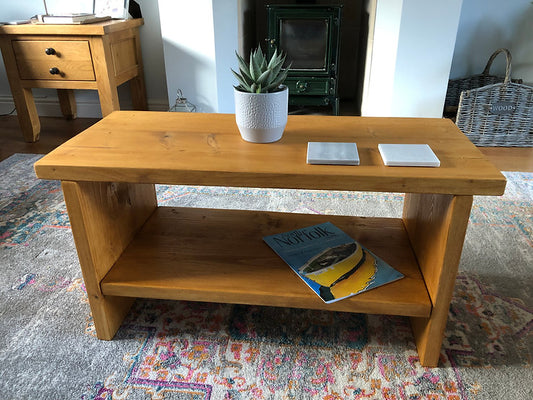 STEPHEN - Rustic Wood Coffee TableSTEPHEN - Rustic Wood Coffee Table