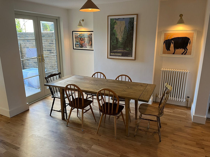 SANDRINGHAM - Wood Extendable Farmhouse Dining Table
