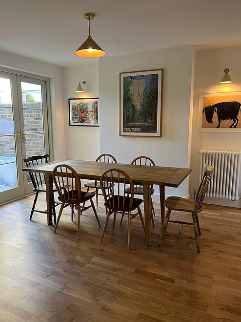 SANDRINGHAM - Wood Extendable Farmhouse Dining Table