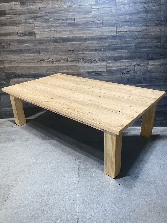 WALSINGHAM Rustic Coffee Table with Chunky Wooden Legs