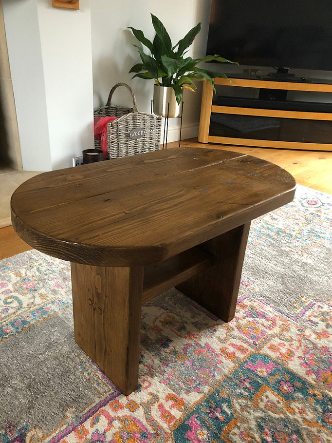 HOLT - Rustic oval coffee table