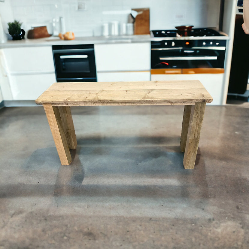 WALSINGHAM Breakfast Bar with Chunky Wooden Legs