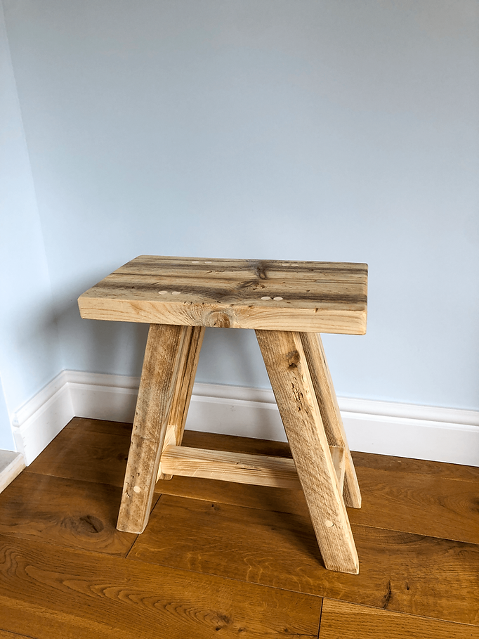 WIVETON - Rustic Stool / Side table