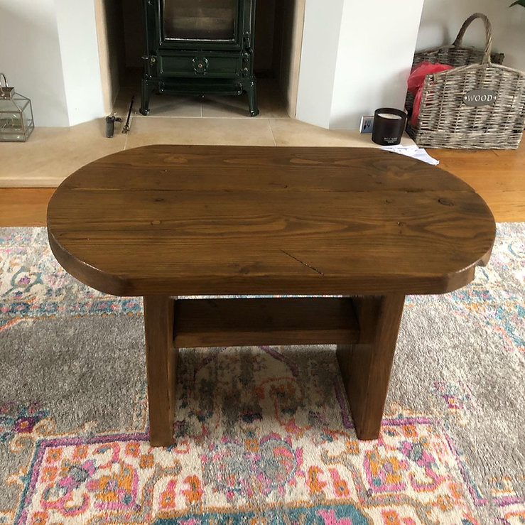 HOLT - Rustic oval coffee table
